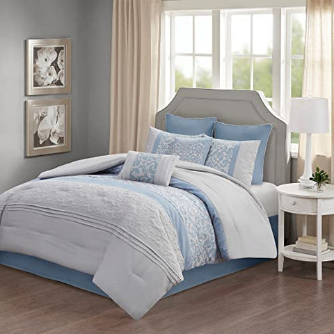 510 DESIGN Luxe Quilted Comforter Set Modern Transitional Design, All Season Down Alternative Warm Bedding Matching Shams