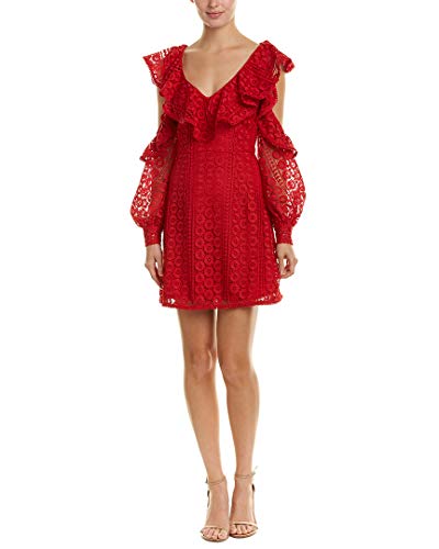 French Connection Womens Massey Cold Shoulder Sheath Dress, 8, Red
