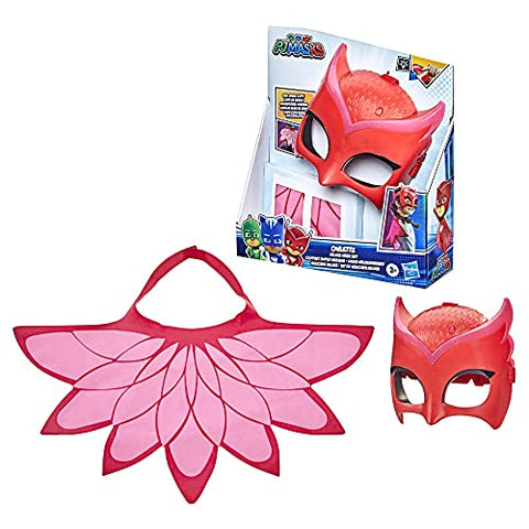 PJ Masks Owlette Deluxe Mask Set, Preschool Superhero Dress-Up Toy with Light-up Mask and Owl Wings Accessory for Kids Ages 3 and Up