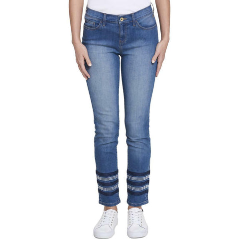 Tommy Hilfiger Plus Size Greenwich Embellishe Indigo Fade 14W