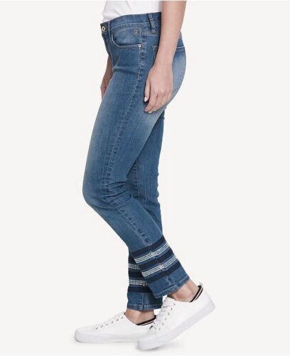 Tommy Hilfiger Plus Size Greenwich Embellishe Indigo Fade 14W