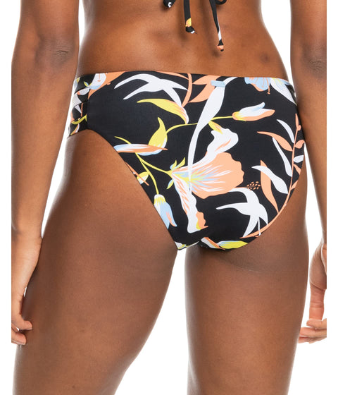 Roxy Hibiscus Wave Hipster Bikini Bottoms Anthracite Hibiscus Wave Swim SM