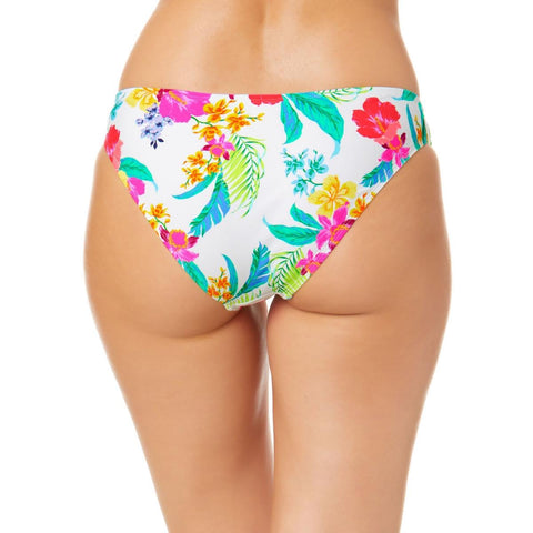Salt + Cove Womens Juniors Floral Print Hipster Swim Bottom Separates White XS