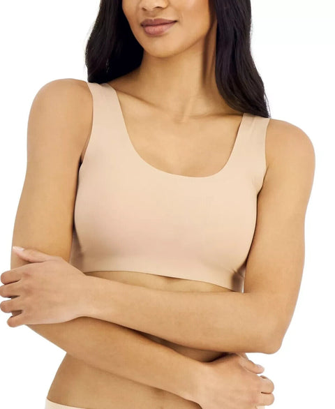 Alfani Women's Removeable Cups Laser Cut Seamless Bralette - M Latte Cafe