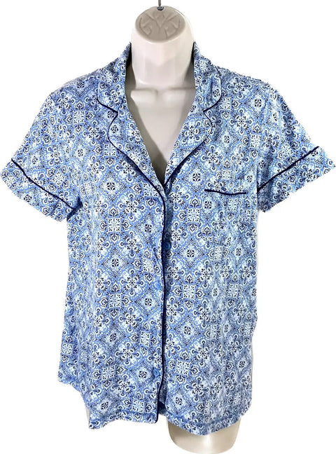NWT - Charter Club  Printed Notch Collar Cropped Pajama Set $55 XS