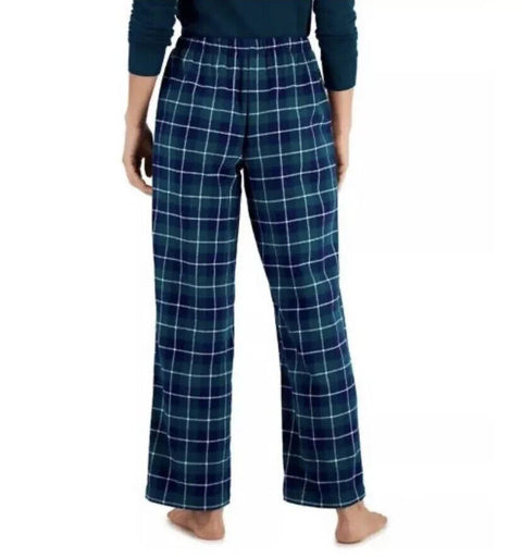 Charter Club Women's Yarn Dyed Flannel Plaid Pajama Pants Rare Emerald Plaid XXL