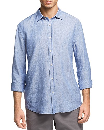 Private Label Linen Chambray Shirt (Dark Blue, XXL)