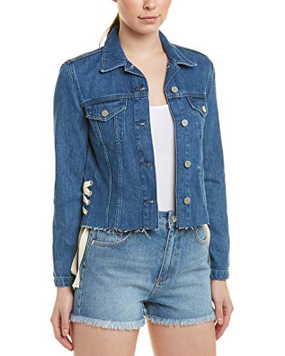 French Connection Soft Authentic LACE Side Jacket Size 12 Blue