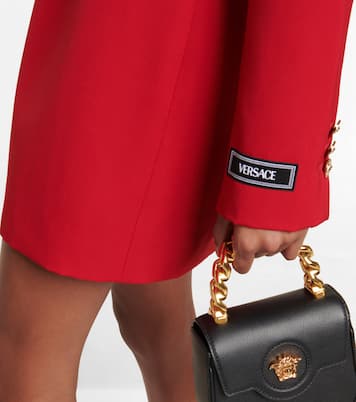 Versace Red Wool Gabardine Corset Mini Dress