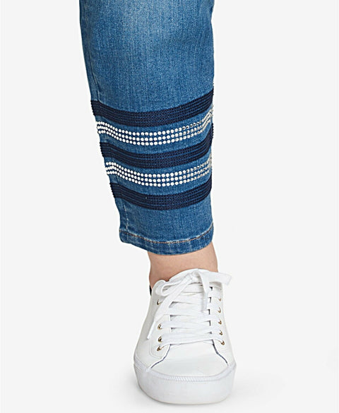 Tommy Hilfiger Plus Size Greenwich Embellishe Indigo Fade 14W