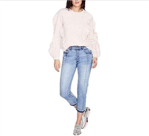 Rachel Rachel Roy Ruffled Sweatshirt Blush S Pink