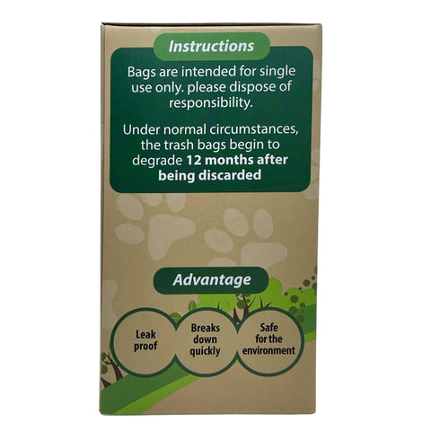 Pet Set Earth Friendly Poop Bags Extra Thick Leak proof Dog waste Bags 15 Bags Per Roll, 8 Rolls Per Box