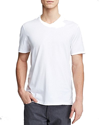 Private Label Pima Cotton V-Neck Tee (White, XXL)