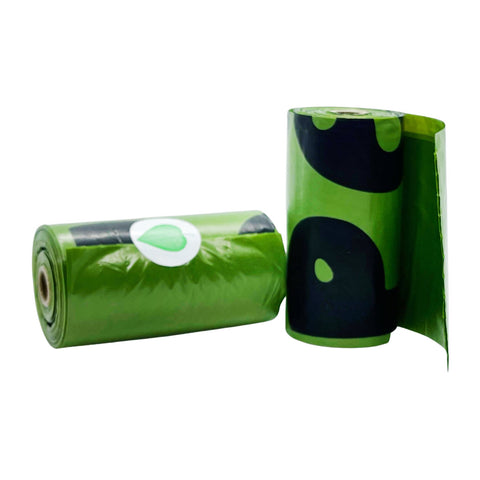 Pet Set Earth Friendly Poop Bags Extra Thick Leak proof Dog waste Bags 15 Bags Per Roll, 8 Rolls Per Box