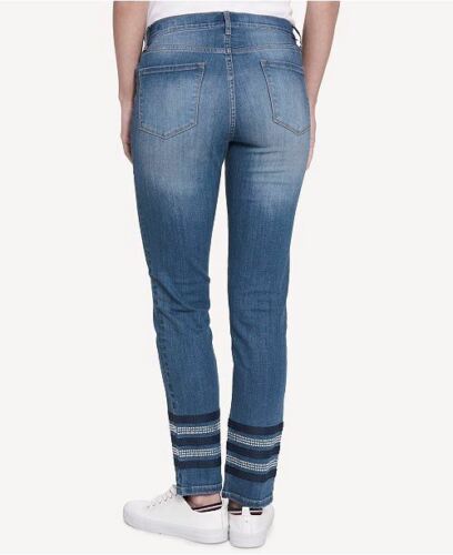 Tommy Hilfiger Plus Size Greenwich Embellishe Indigo Fade 14W