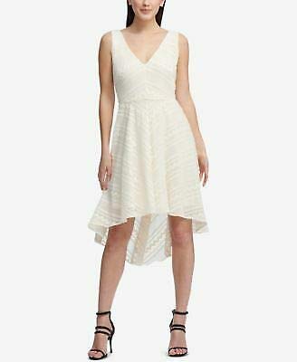 DKNY Womens Black Textured Hi-Low Cocktail Special Occasion Dress 12