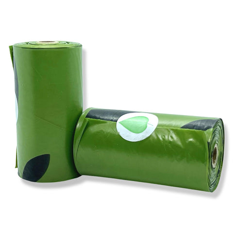 Pet Set Earth Friendly Poop Bags Extra Thick Leak proof Dog waste Bags 15 Bags Per Roll, 8 Rolls Per Box